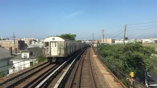 NYC Subway HD 60fps: Budd R32 A Train Round Trip Railfan Window Ride (Grant Ave to Rockaway Park)