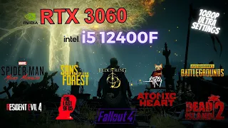 RTX 3060 + i5 12400F 10 Games Tested 1080p Ultra Settings