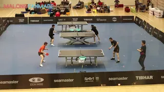 Ma Lin, Wang Manyu, Dimitrij Ovtcharov training in Singapore