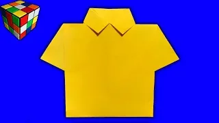 How to make a shirt out of paper. Shirt origami do it yourself. Origami