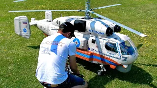 STUNNING !!! KAMOV KA-32 RUSSIAN TRANSPORT RC SCALE MODEL TURBINE HELICOPTER / FLIGHT DEMONSTRATION