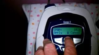 ResMed Escape II S8 CPAP Clinical Settings Menu