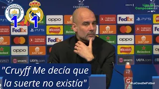 Rueda de prensa de Pep Guardiola Manchester city 1-1 Real Madrid (3-4) Penaltis