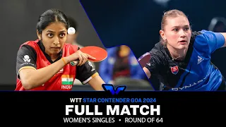 FULL MATCH | Tatiana KUKULKOVA vs Yashaswini GHORPADE | WS R64 | #WTTGoa 2024