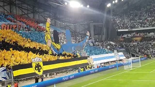 OM - AEK ATHÈNES : Tifos des Ultras, Winners et virage Depe. ΜΑΡΣΑΛΙΑ ΑΕΚ: Η ΤΙΦΟ ΤΗΣ ΑΔΕΛΦΟΤΗΤΑΣ