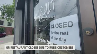 'An epidemic of entitlement': GR restaurant closes after line of rude customers