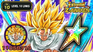 100% EZA INT SUPER SAIYAN 3 GOHAN [LEVEL 10 LINKS] + STICKER! Dragon Ball Z Dokkan Battle