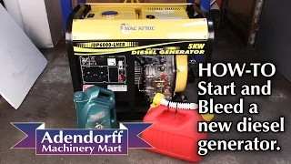 HOW-TO Starting and bleeding a new diesel generator