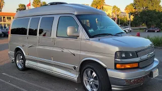 2005 Explorer Conversion Van intro and walk around. Inside and out tour. Chevy Express 7 Passenger.