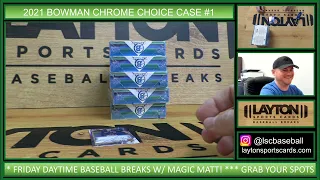 2021 Bowman Chrome Baseball HTA Choice 12 Box Case Break #1