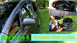 Opel zafira B. Wymiana filtra paliwa.