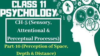 Class 11 Psychology NCERT Chapter-5 || Part-10 (Perception of Space, Depth & Distance) || Text book