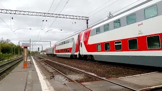 Fast Russian double decker train