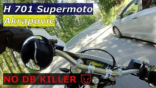 Testride no db killer Husqvarna 701 Supermoto Akrapovic 1 | Allgäu Rohrachschlucht Alps Pass