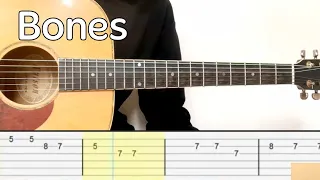 Imagine Dragons - Bones (Guitar Tutorial Tab)