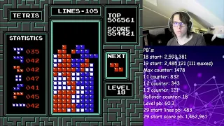 EARLIEST ROLLOVER WORLD RECORD (First level 32 rollover) - NES Tetris