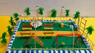 Park Model Making for School Project | Park model | Park model making craft | Park making with paper