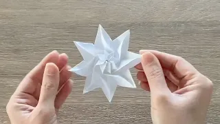 Origami Snowflake Star / Paper Snowflake Star ❄️⭐️