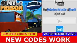 *CODES* [CHASE] My Prison ROBLOX | SEPTEMBER 24, 2023