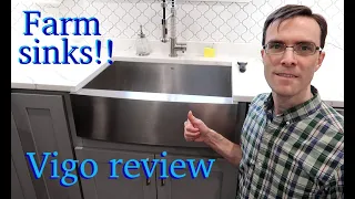 What to know about farm/apron sinks & review of Vigo VG3020CK1 with VG02001 Edison faucet