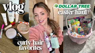 VLOG / Witnessing a birth, Dollar Tree easter basket haul, Products for curly/wavy hair