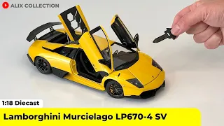 Unboxing Lamborghini Murcielago LP670-4 SV 1:18 Diecast Model Car by AUTOart