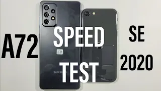 Samsung A72 vs Iphone SE 2020 Speed Test