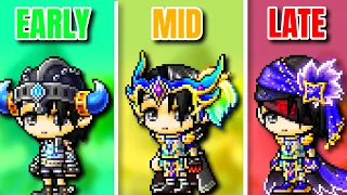 Maplestory Reboot - Gear Progression (Early Game - Late Game)