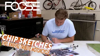 Chip Sketches Evel Knievel Tribute Motorcycle! @theofficialmotormania