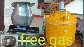 how to make simple biogas plant  daily 1 hour save the LPG gas