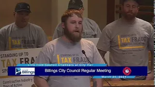 Billings City Council Regular Meeting - March 25, 2024