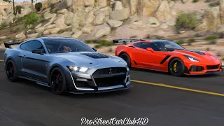 (PC) Forza Horizon 5: 800HP Shelby GT500 Vs 755HP C7 ZR1 Vs 900HP Hellcat Charger! Roll & Brake Test