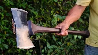 Handmade Beautiful Octagon Axe Handle For a Vintage Axe Head | Woodworking