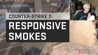 xQc Reacts to Counter-Strike 2 Official Video (Responsive Smokes)