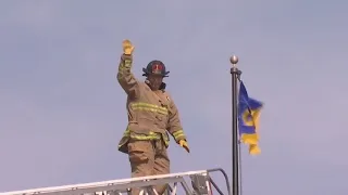 Columbus firefighter honored six years after saving flag from temple fire