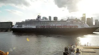 Holland America Line Cruise Ship Volendam Departs Port of Montréal Saturday May 18 2024 EMR 5747