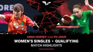 Anna Hursey vs Li Yu-Jhun | WS Qual | Singapore Smash 2024