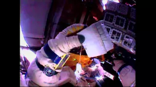 Russian cosmonauts conduct spacewalk outside ISS