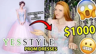 YESSTYLE HAUL | $1000 PROM DRESS TRY ON 2019  😬😱*expectation vs reality*