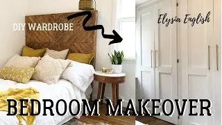 Extreme small bedroom makeover & DIY HIS & HERS Wardrobe + FULL bedroom transformation  2020