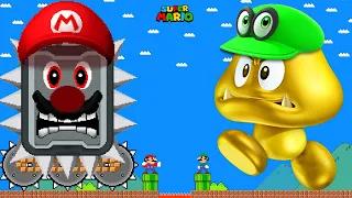 Mario's Mega Thwomp vs Luigi's Goomba Cappy Calamity | Game Animation