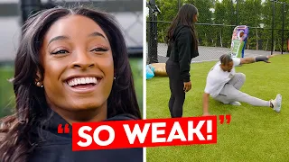 Simone Biles REACTS To Her Husband Being WEAKER Than Her..