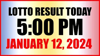 Lotto Result Today 5pm January 12, 2024 Swertres Ez2 Pcso