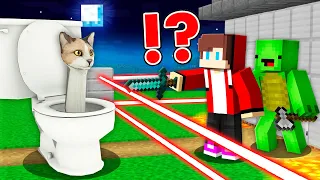 SKIBIDI CAT vs. Security House in Minecraft Challenge - Maizen JJ and Mikey