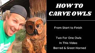 How to Carve Owls- The Barred & Great Horned Owl