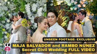 UNSEEN FOOTAGE: EXCLUSIVE MAJA SALVADOR and RAMBO NUNEZ Secret Civil Wedding FULL VIDEO