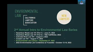 Intro to Environmental Law Series – Career in Environmental Law 101