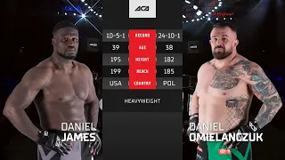 Даниэль Джеймс vs. Даниэль Омиельянчук | Daniel James vs. Daniel Omielanczuk | ACA 122 - Minsk