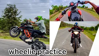 wheelie practice Duke390 and Duke200