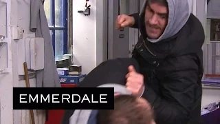 Emmerdale - Cain Punches Dan Right In Front Of Kyle